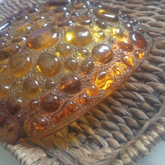MCM Amber Bubble Vintage Ashtray - Picture 8 of 10